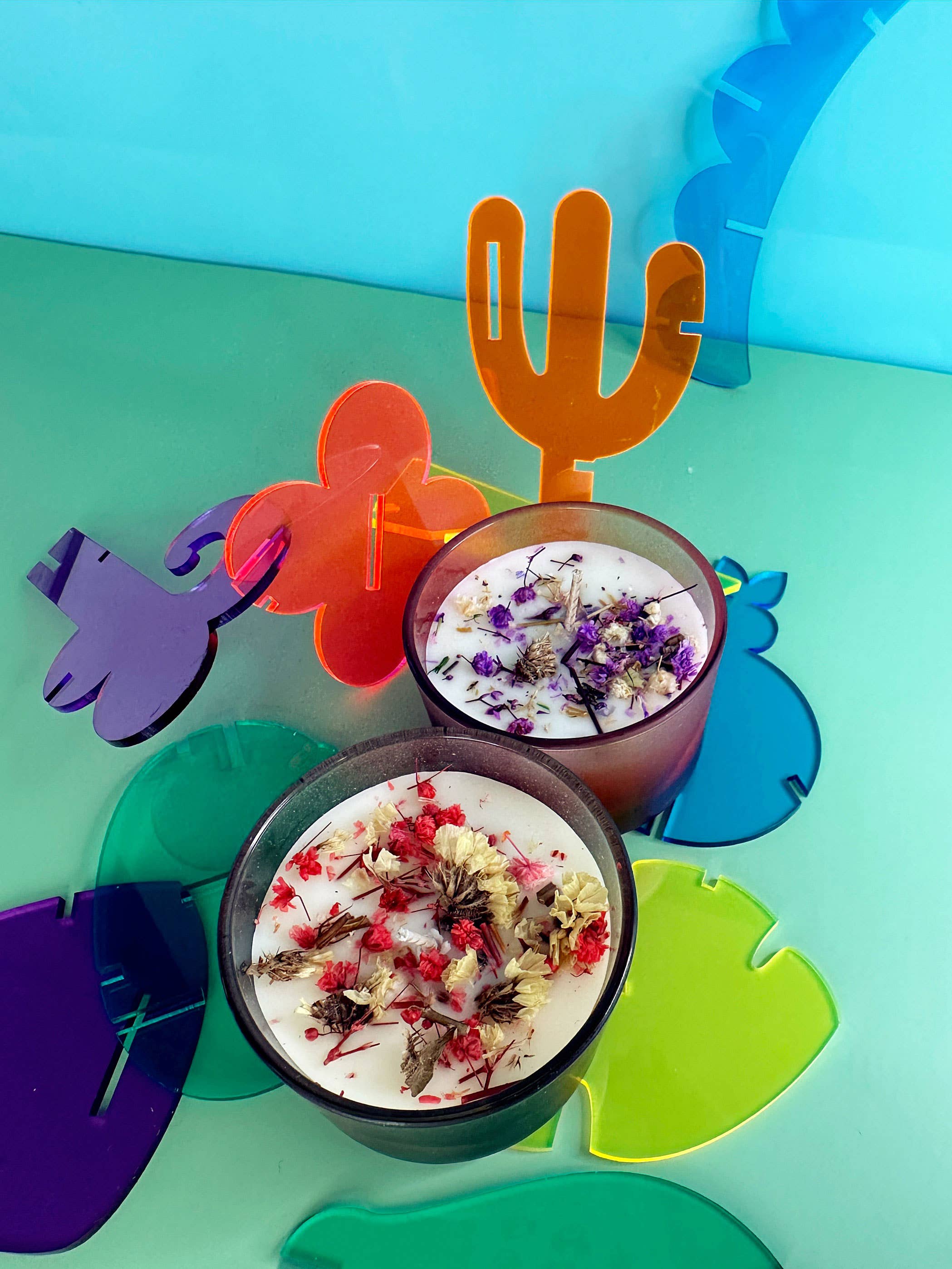 Carol Cao - Wholesale Jar/Filled Candle - "Nature - Flower" Dough Bowl 100% Soy Candle - 8OZ7