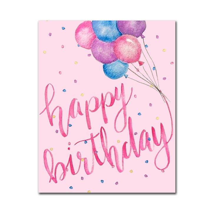 Balloon Happy Birthday Greeting Card | Celebration | Pink for wholesale by Ruby Charles Designs