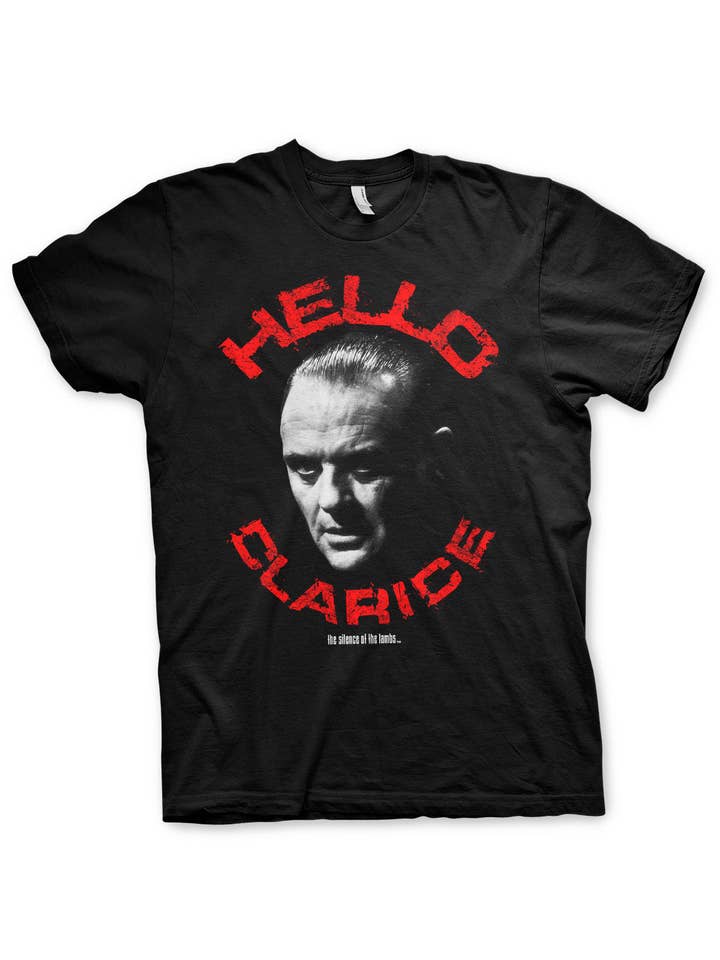 Negro Camiseta El silencio de los corderos - Hola Clarice de venta al por mayor en Faire