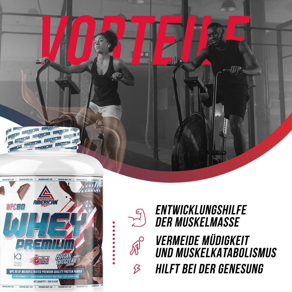 AMERICAN SUPLEMENT S.L. – wholesale Protein/superfood powder – American Supplement | Premium Whey Protein WPC80 2 kg9