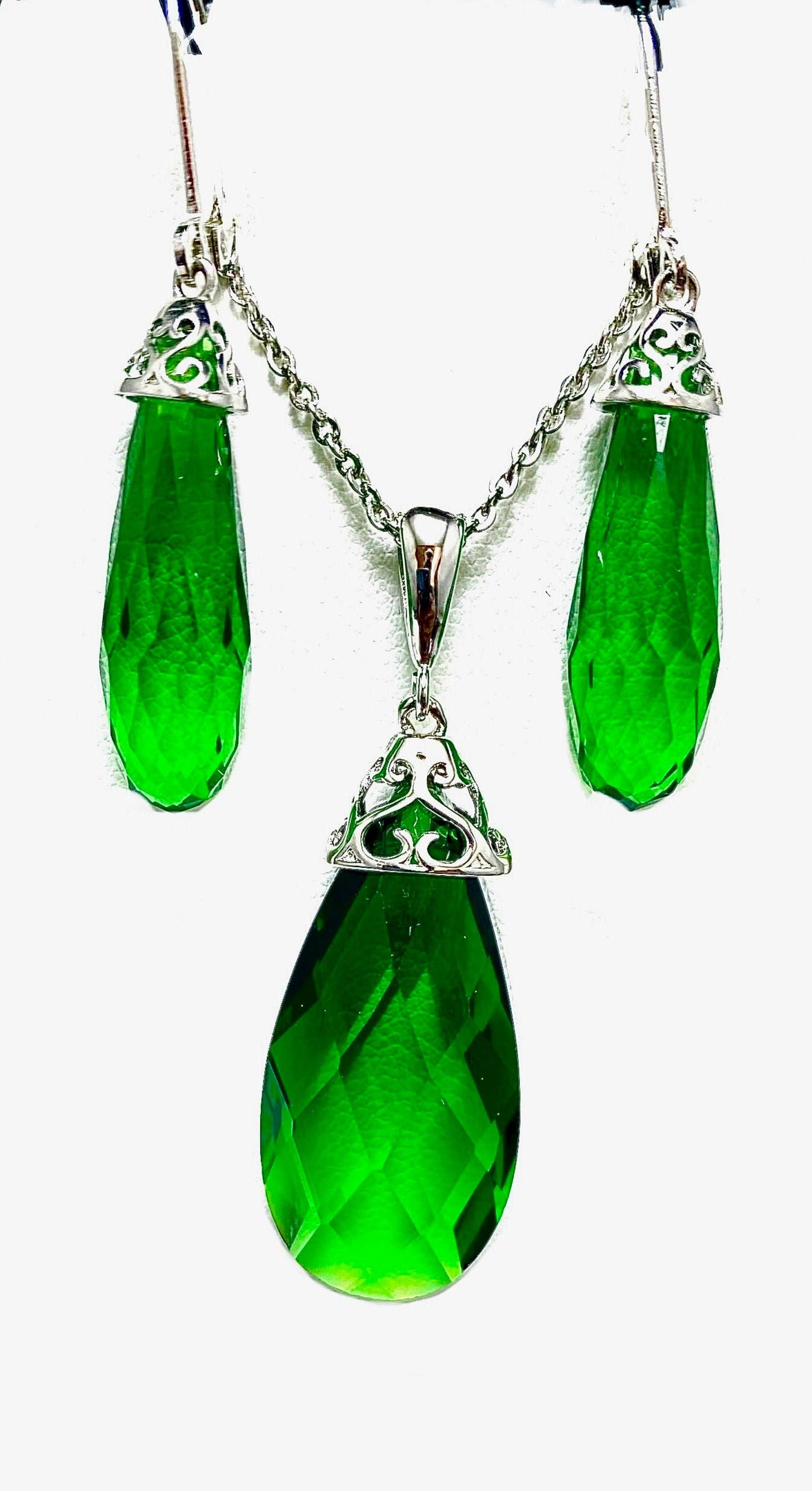 Twan Kee Jewelry - Wholesale Jewelry Set - Filigree Mt St Helens Helenite Sterling Silver Jewelry Set