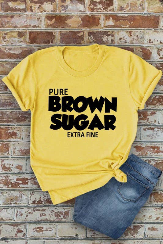 Top Avenue – T-shirt estampada - Mulher por atacado – Camiseta Pure Brown Sugar Extra Fino, Unissexo de gola curta11