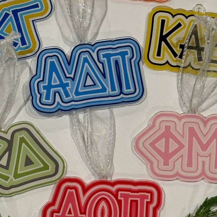 Buttongirl99 - Wholesale Ornament - Sorority Acrylic Christmas Ornament - 19 Options4