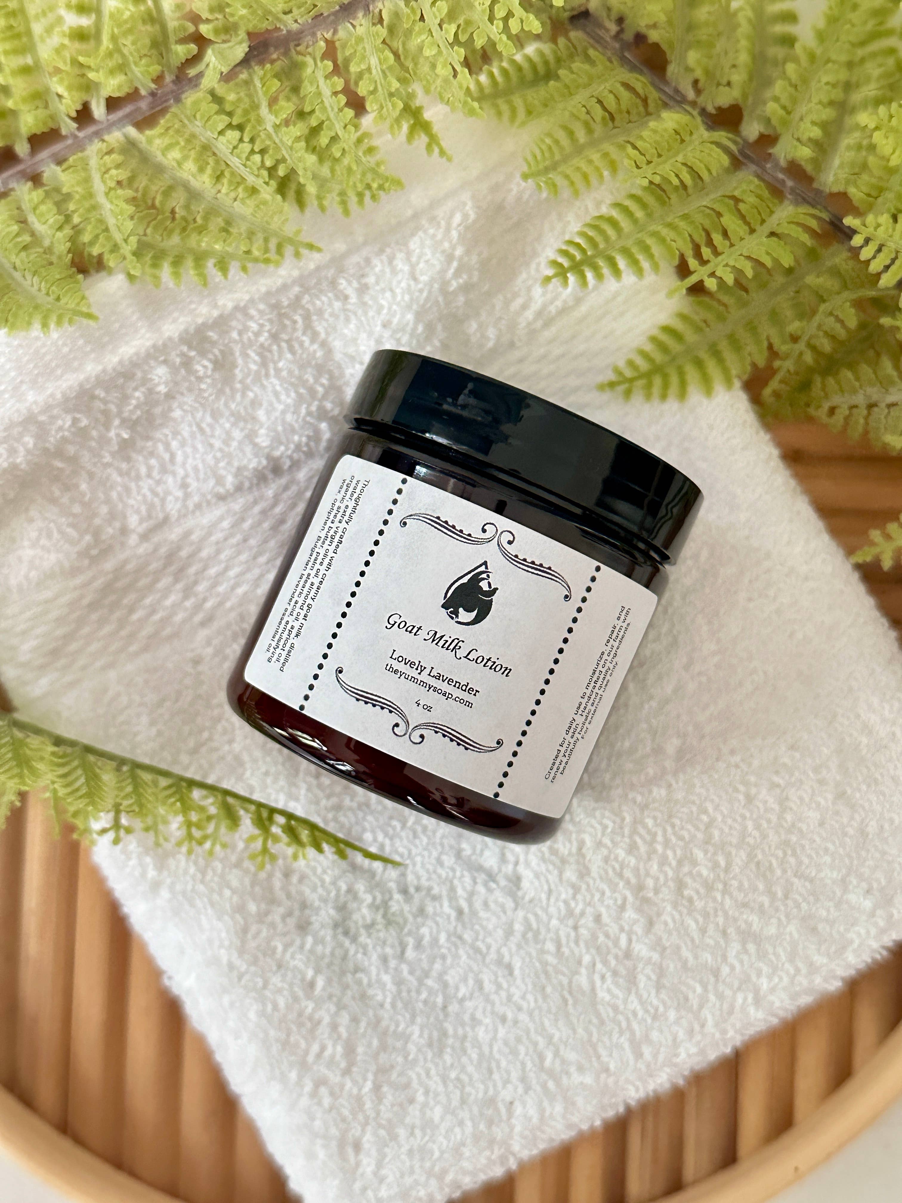 The Yummy Soap – Großhandel Körperpflegecreme/Bodylotion – Liebliche Lavendel-Ziegenmilchlotion, Bulgarischer Lavendel 4oz