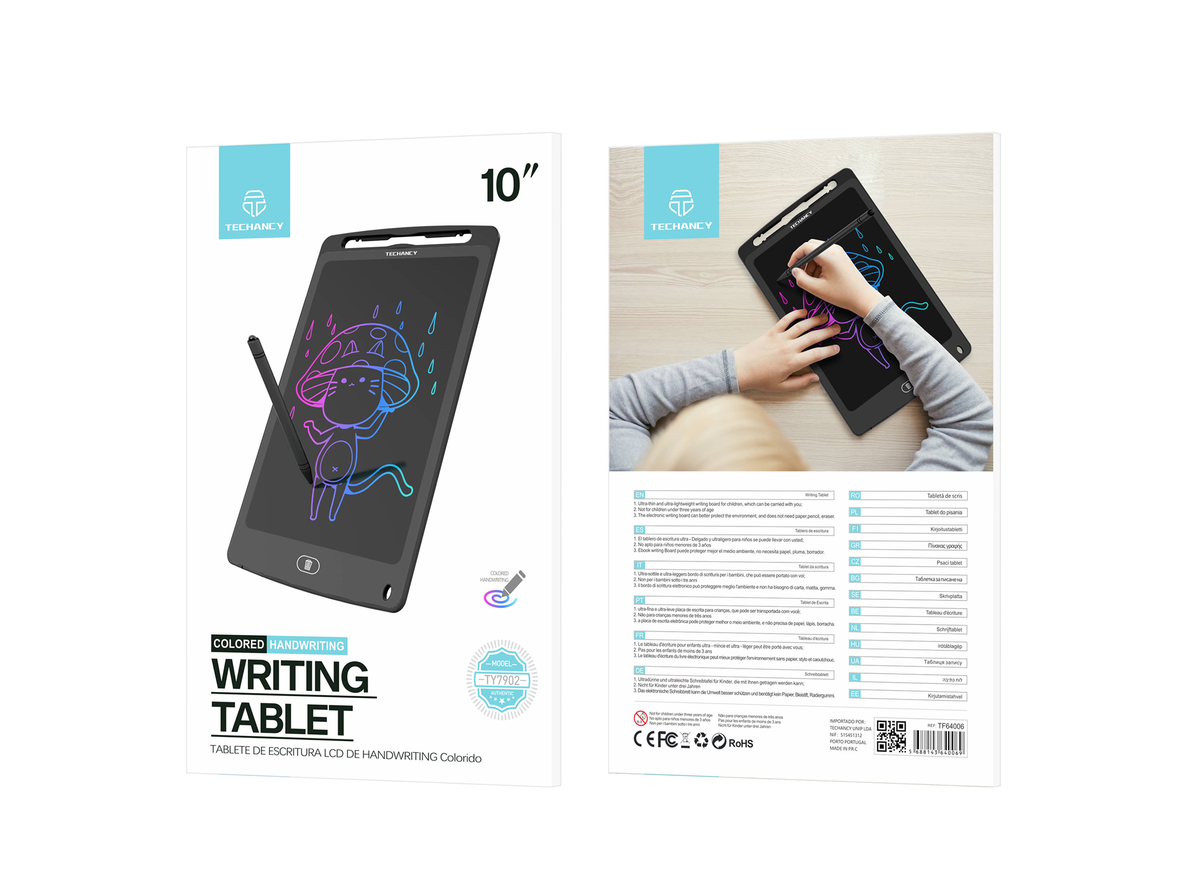 TECHANCY - Wholesale Drawing Board - Kids & Baby - TECHANCY LCD Writing Tablet 10 Inch, Colorful Doodle Board2