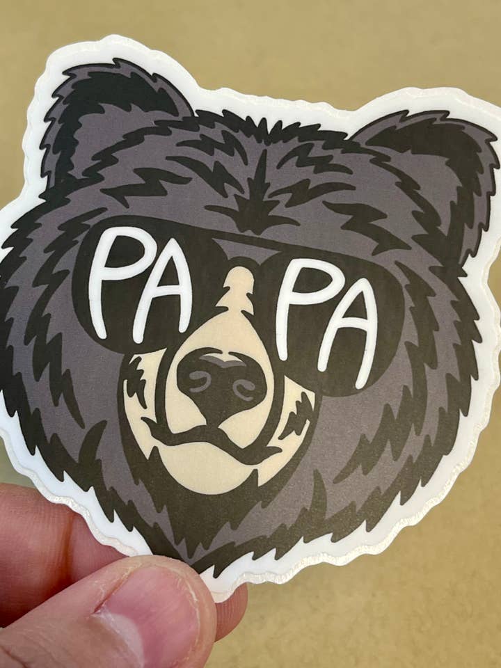 Papa Bear Sunglasses Sticker for wholesale by ON THE GO Studio