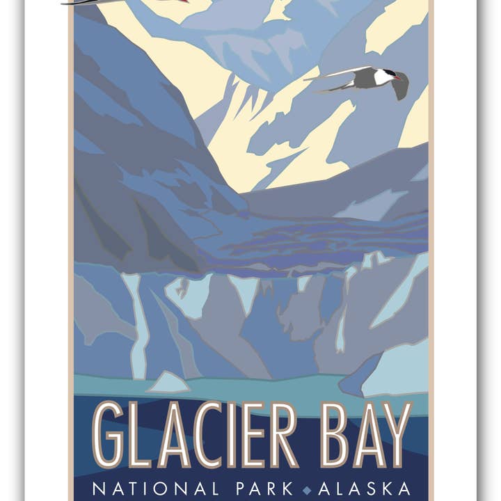 Glacier Bay National Park - Alaska- Poster for wholesale by Travel Posters by M&W Design Co.