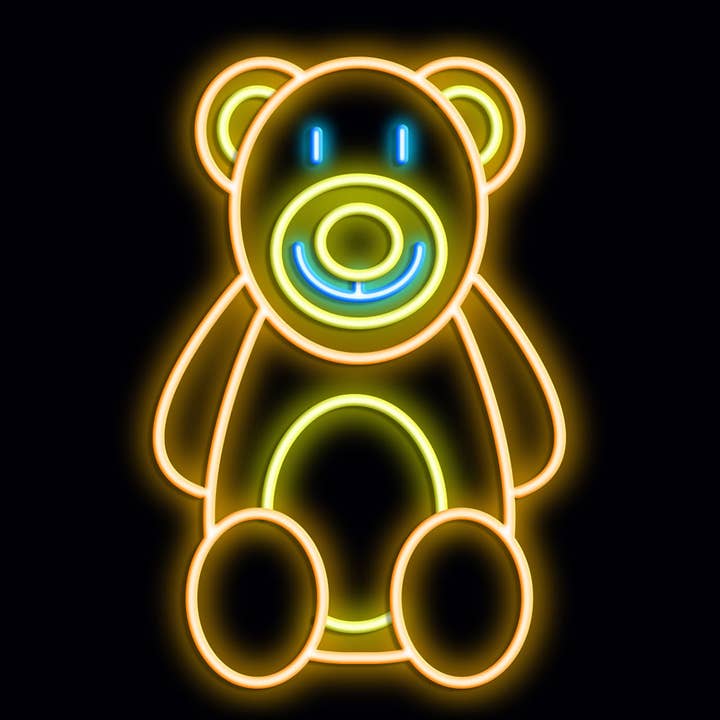 Mad About Neon – Großhandel Neonschilder – LED-Leuchtreklame TEDDY mit Fernbedienung