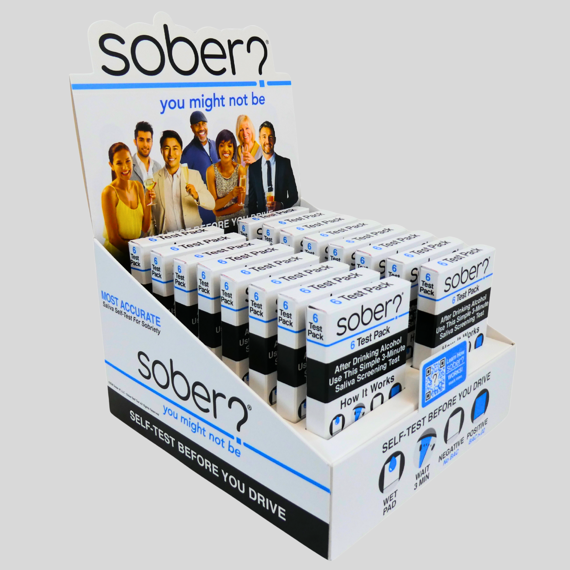 Sober Self-Test - Venta al por mayor Estantes de exposición de minoristas - Belleza y bienestar - Prueba de Sobriedad - Tiras de Prueba de Alcohol | Sober SD 61
