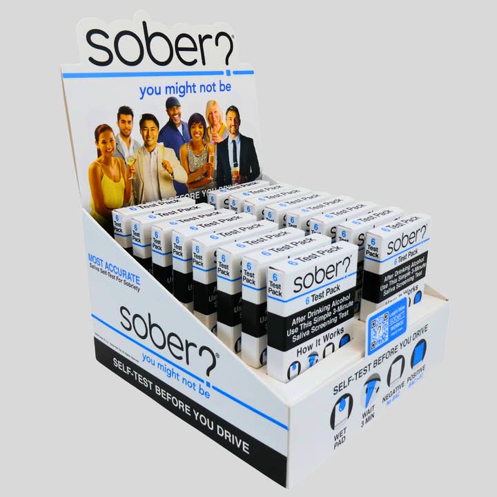 Sober Self-Test - Venta al por mayor Estantes de exposición de minoristas - Belleza y bienestar - Prueba de Sobriedad - Tiras de Prueba de Alcohol | Sober SD 61