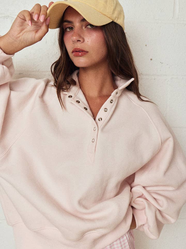 PT16060 - Piper Snap Button Collared Sweater for wholesale by Papermoon