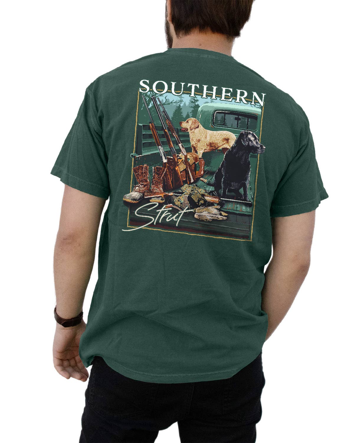 Duck Hunting Truck Emerald Short-Sleeve T-Shirt for wholesale on Faire