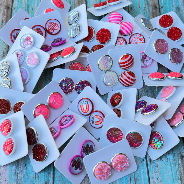 Southern Heart Designs - Wholesale Stud/Post Earrings - Valentine’s Day Random Earring Mix