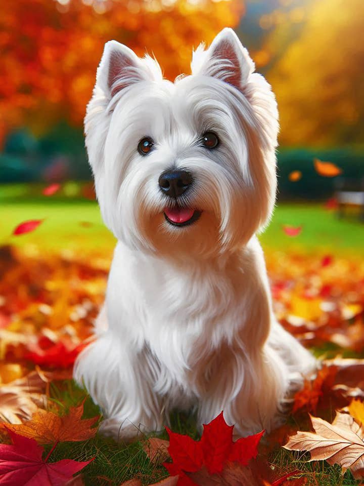 Drapeau de la maison Westie - Falling Leaves pour la vente par Best of Breed Products