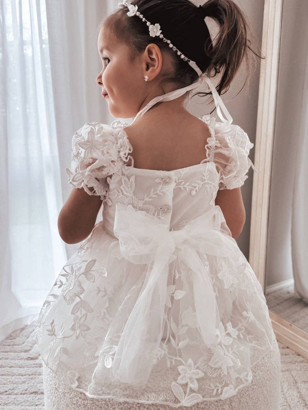 A Little Lacey – wholesale Dress – Baby – Petal White Embroidered Baby Dress5
