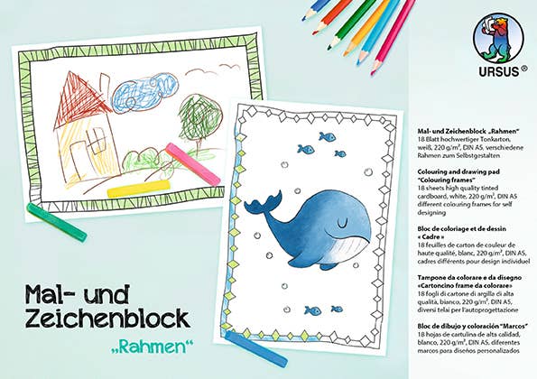 URSUS® / Buntpapierfabrik Ludwig Bähr GmbH & Co. KG - Wholesale Coloring & Activity Book - Kids & Baby - Painting And Drawing Pad “Frame”0