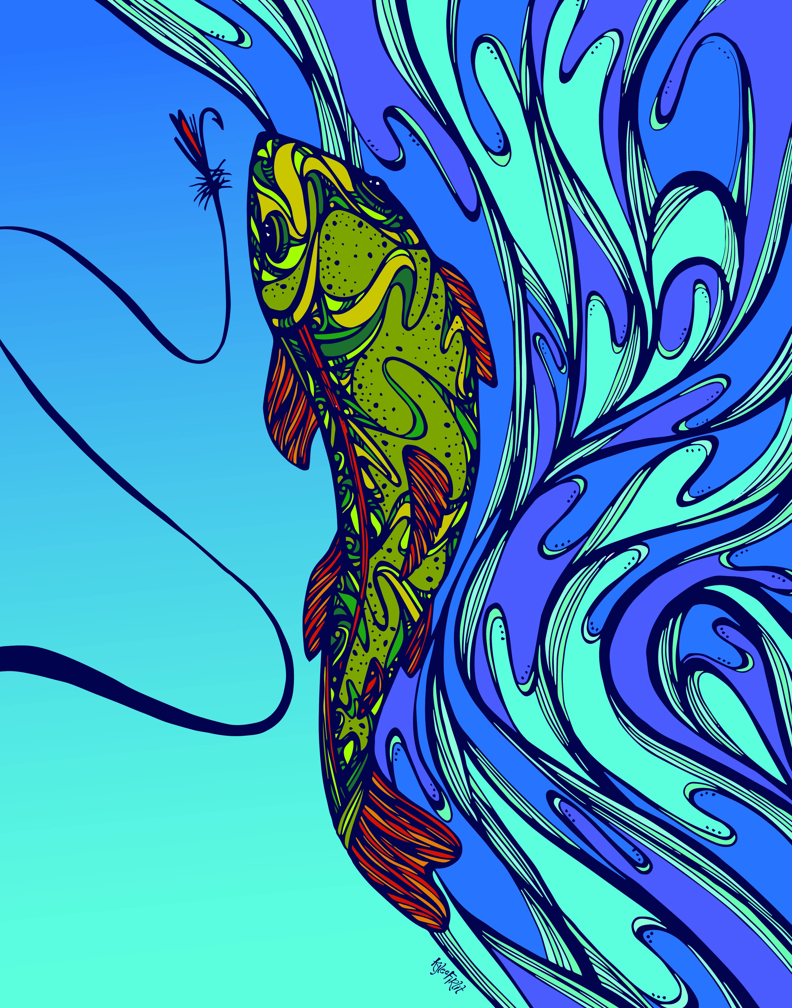 Kylee Firlit Creative - Wholesale Art Print - Redband Trout Art Print1