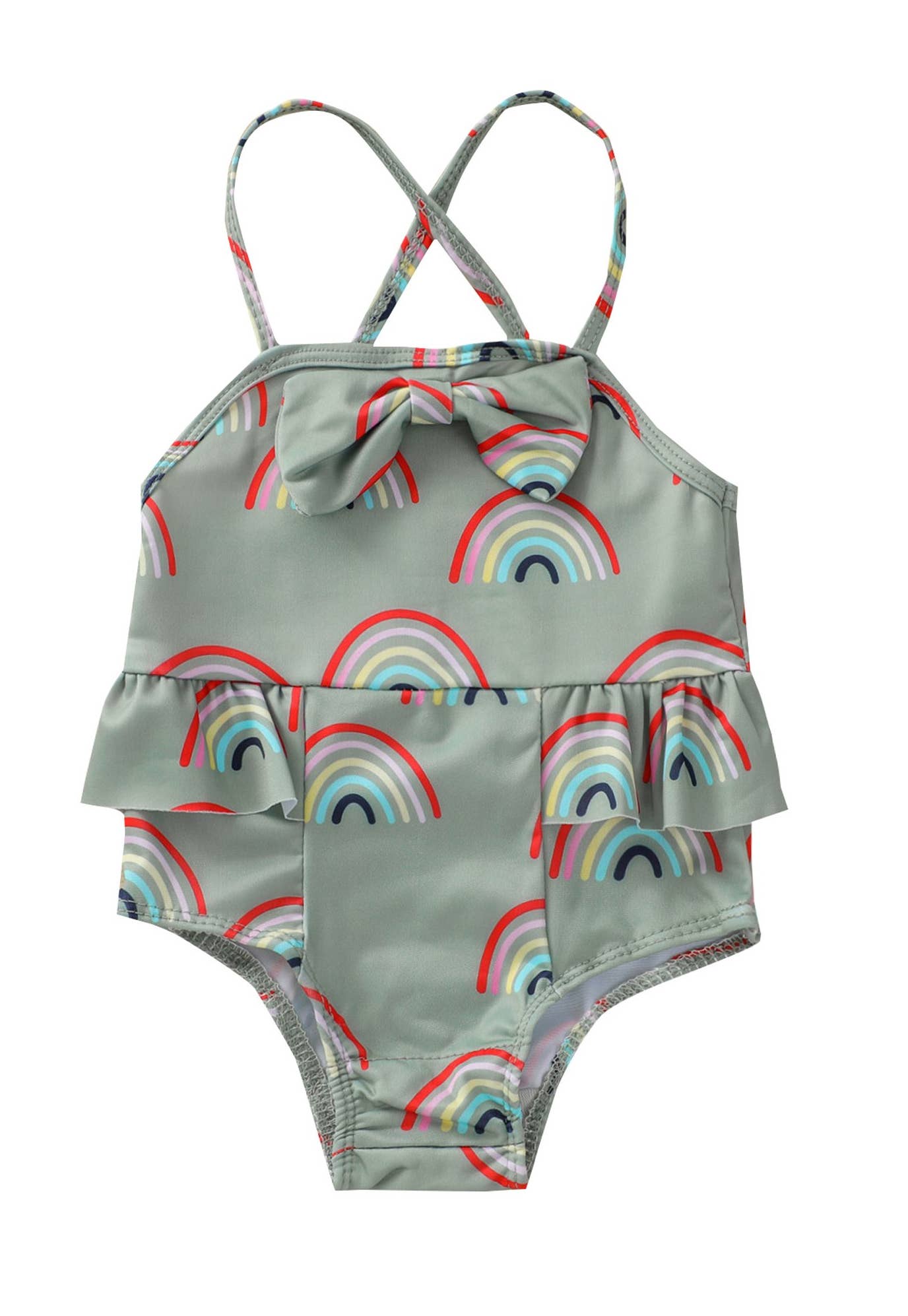 Fennco Styles – wholesale One-piece swimsuit – Kids – Fun Patterned Ruffled One-Piece Baby Swimsuit13