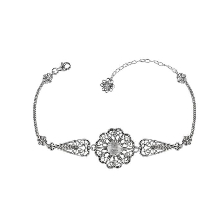 Filigranist Jewelry - Wholesale Link & Chain Bracelet - Sterling Silver Clover Flower Woman Link Bracelet19