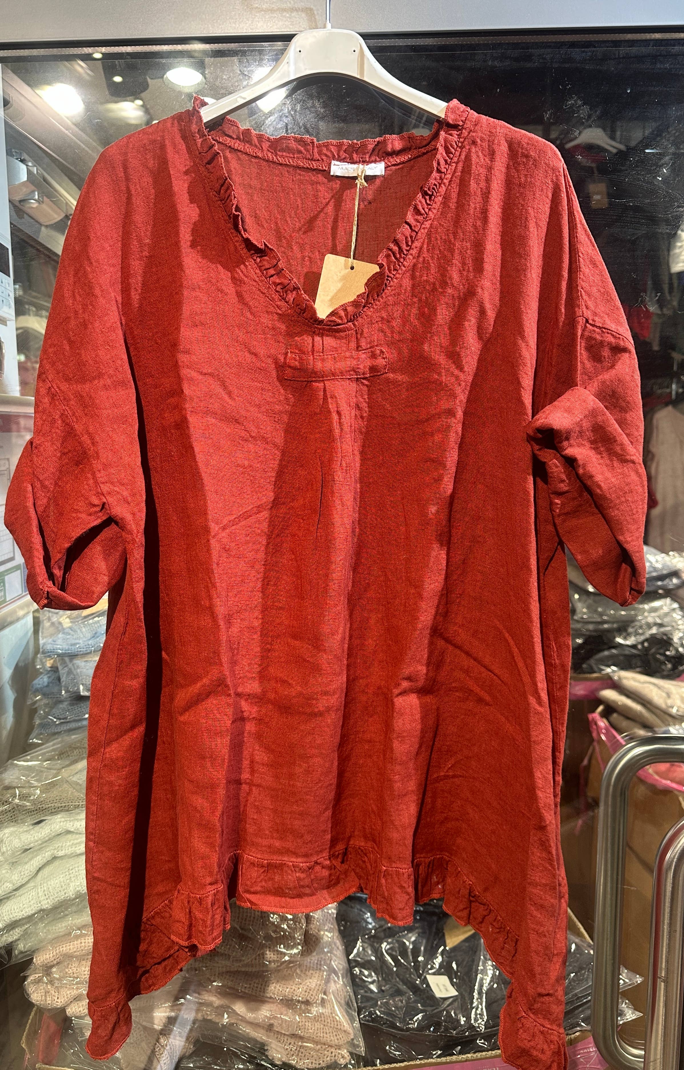 Lea & Luc - Grandes Tailles – Túnica - Mulher por atacado – Túnica de linho plus size com caimento solto11