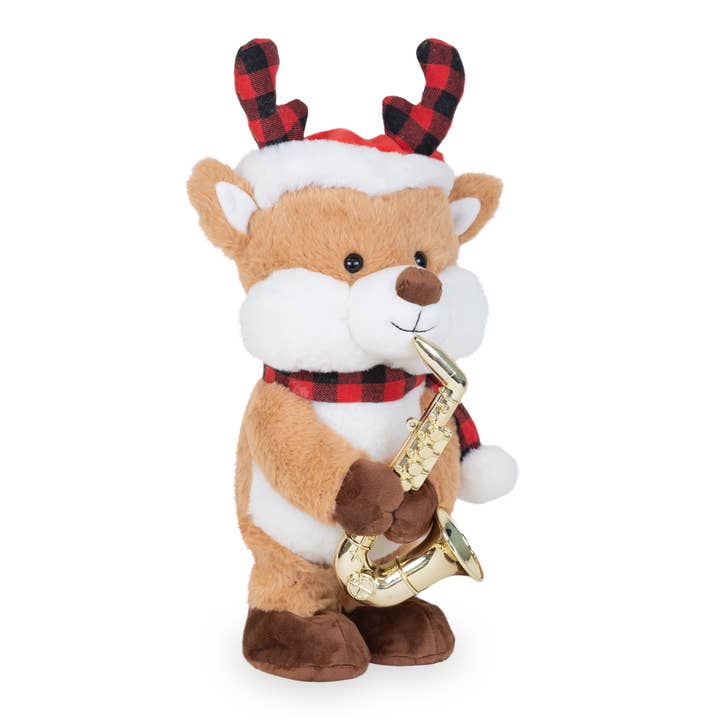 Cuddle Barn, Inc. - Wholesale Stuffed/Plush Toy - Kids & Baby - Jazzy Antlers (Animated Saxophone Musical Reindeer Plush Toy5