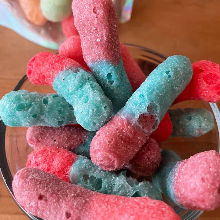 Freeze Dried Trolli Sour Worms for wholesale by Crazy Heifers General Store