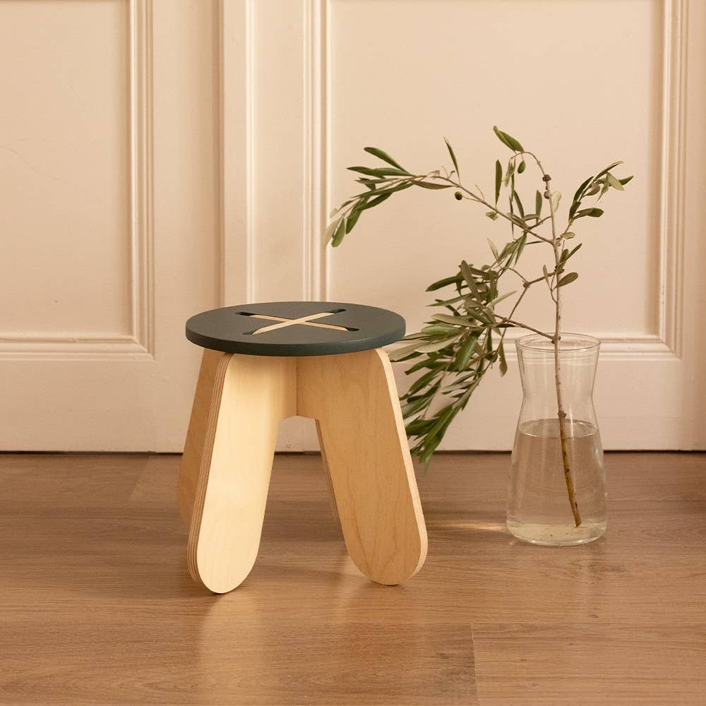 Babai - Vente Tabouret - Tabouret en bois pour enfants X magic forest (vert foncé)3