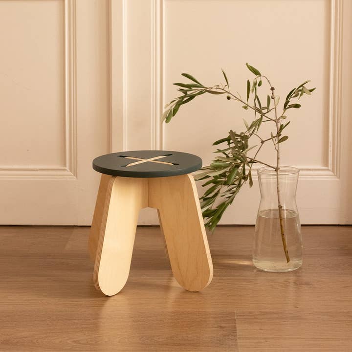 Babai - Vente Tabouret - Tabouret en bois pour enfants X magic forest (vert foncé)3
