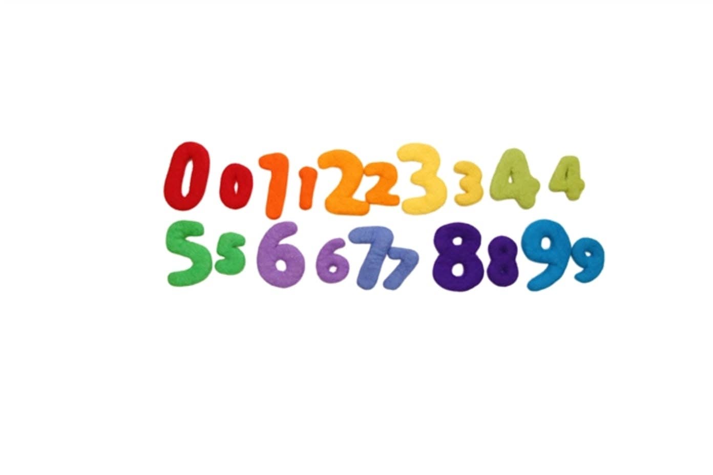 The Felt Pod - Wholesale Craft Supplies - Felt Numbers 0-9 Multiple Colors 6