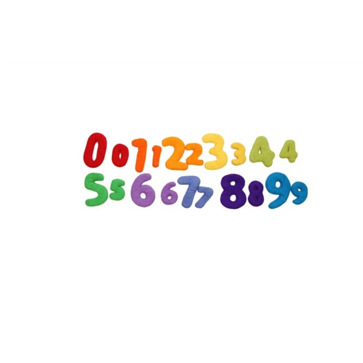 The Felt Pod - Wholesale Craft Supplies - Felt Numbers 0-9 Multiple Colors 6