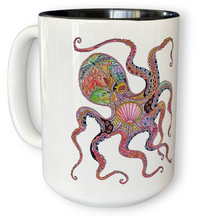 Octopus 15 oz Mug for wholesale by EarthArt International