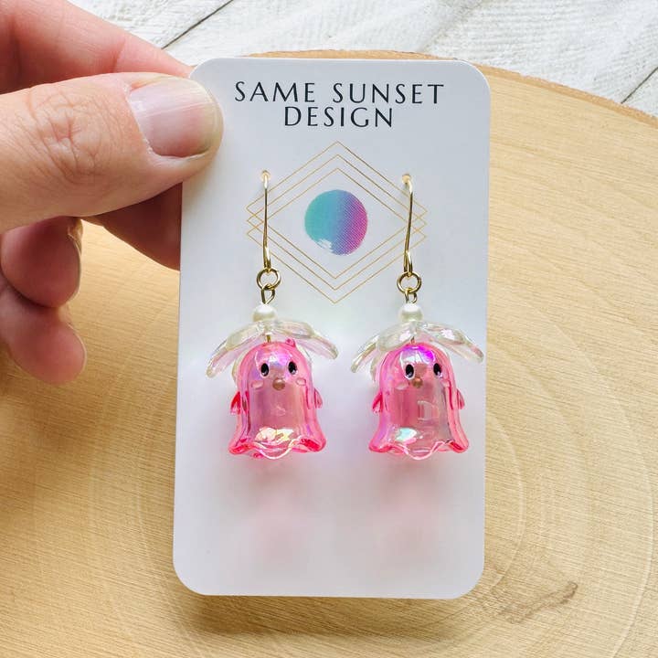 Spøgelses-goth-øreringe til mænd - Unikke uhyggelige gaver for engroshandel hos Same Sunset Design