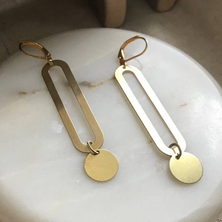 Store papirclips dråbe øreringe for engroshandel hos Melissa Jenkins Designs