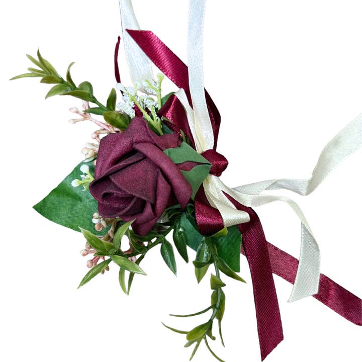 Sun Decorer - Wholesale Kunstbloemen - Elegante polscorsage en corsage met kunstmatige rode roos