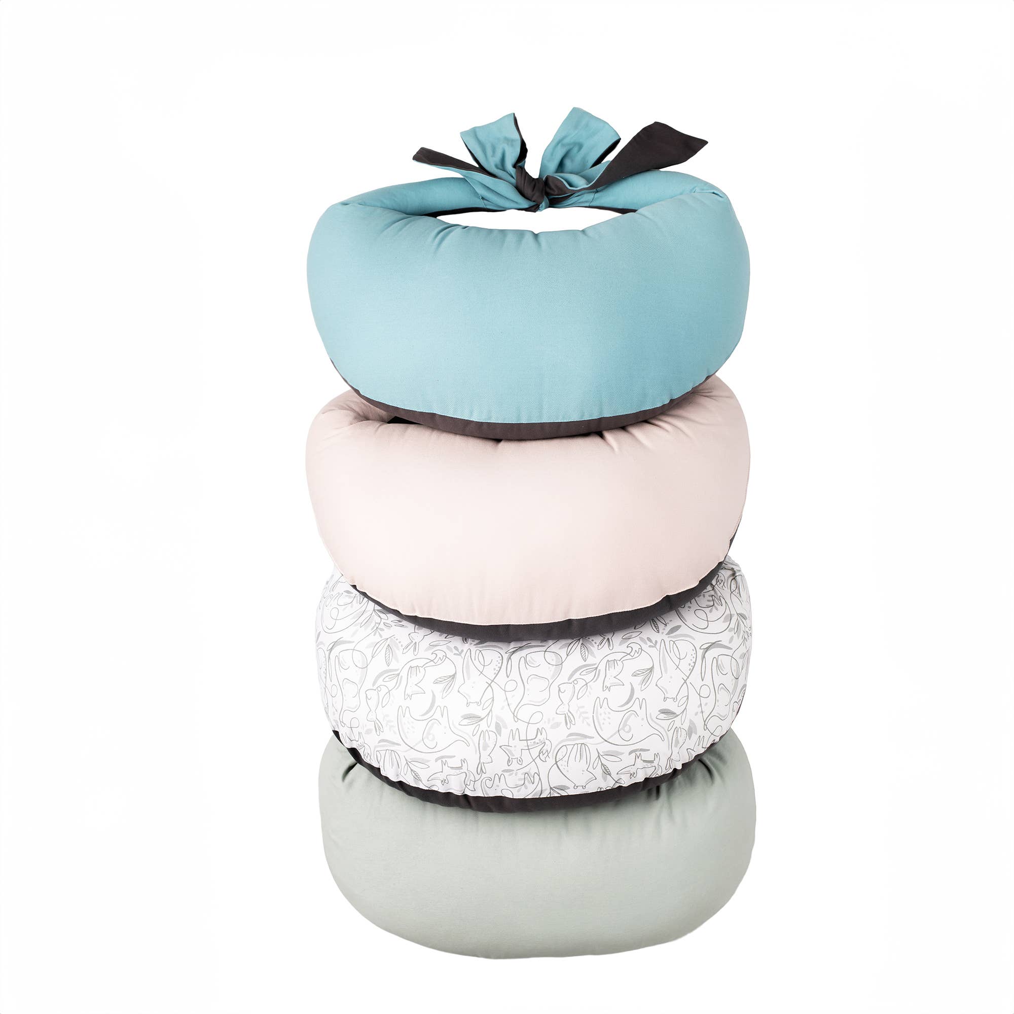 Hippychick International – wholesale Amningskudde - Mamma – Hippychick amningskudde för resor - kolgrå och salviagrön4