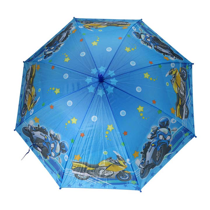 Sensibling Corp. - Wholesale Umbrella – kids - Kids Motorcycle Printed Umbrella4