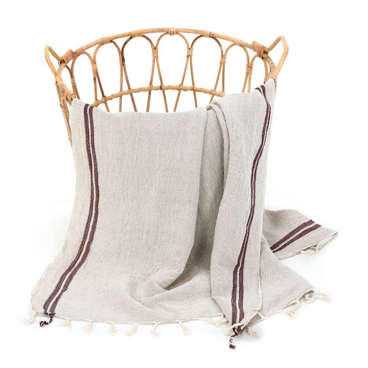 Asciugamano turco Delfin Bordeaux 100x180 cm - 40"x70" per la vendita all'ingrosso da parte di PESHCE