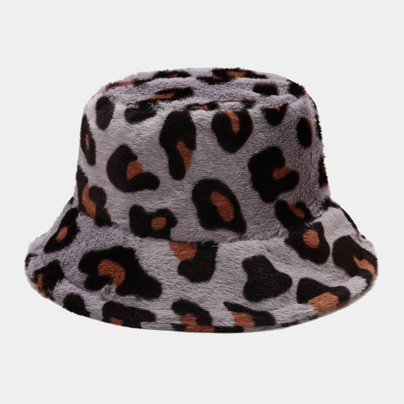 Dipped Shop - Venta al por mayor Gorro estilo pescador - Mujer - Versátiles sombreros de pescador gruesos con estampado de leopardo DPBH03253