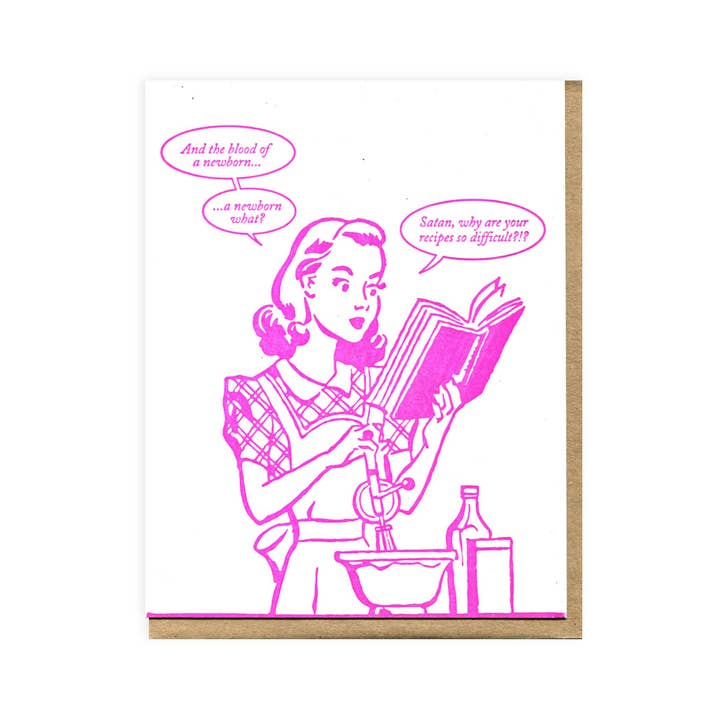Blue Barnhouse - Wholesale Everyday Greeting Card - Cooking w/ Satan