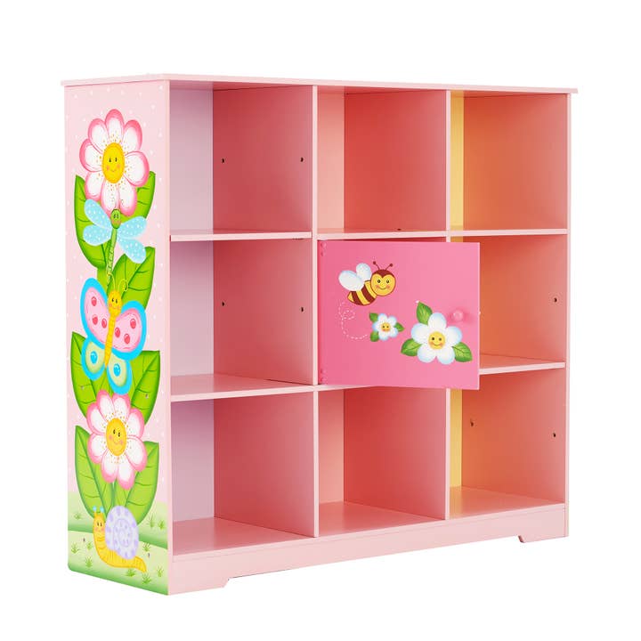 Pink Green Toy Furniture -Magic Garden Adjustable Cube Bookshelf for wholesale on Faire