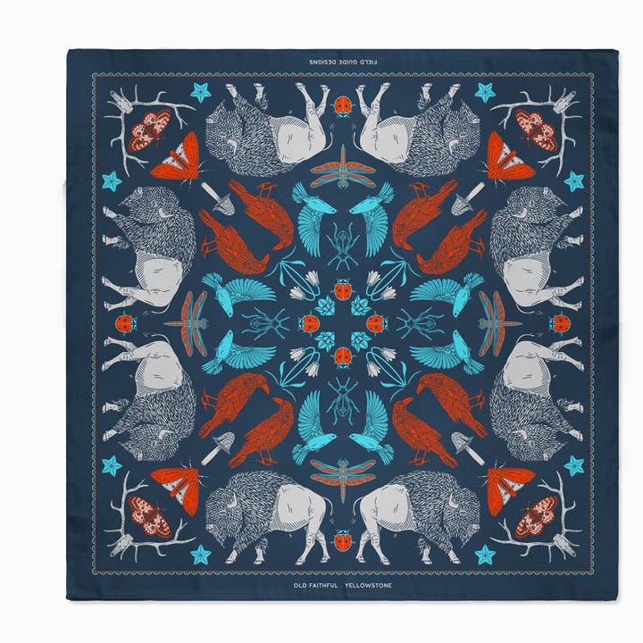 Old Faithful, Yellowstone National Park Bandana - NEW for wholesale by Field Guide Designs