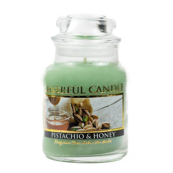 Cheerful Candle (6oz.) – Pistachio & Honey for wholesale by A Cheerful Giver