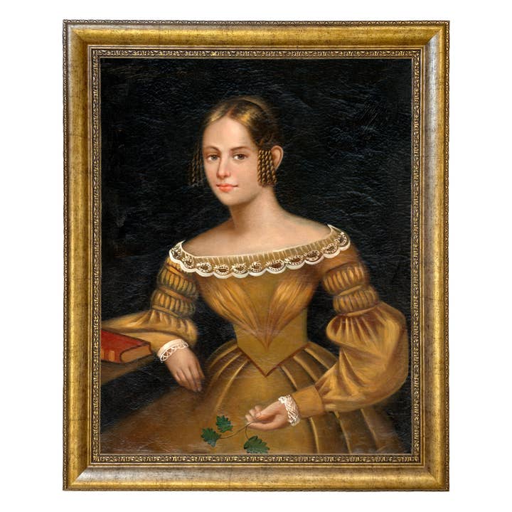 Madison Bay Co. - Historical Home Decor Reproductions - Wholesale Painting/drawing - Portrait of a Woman in Yellow Dress Painted Print on Canvas38