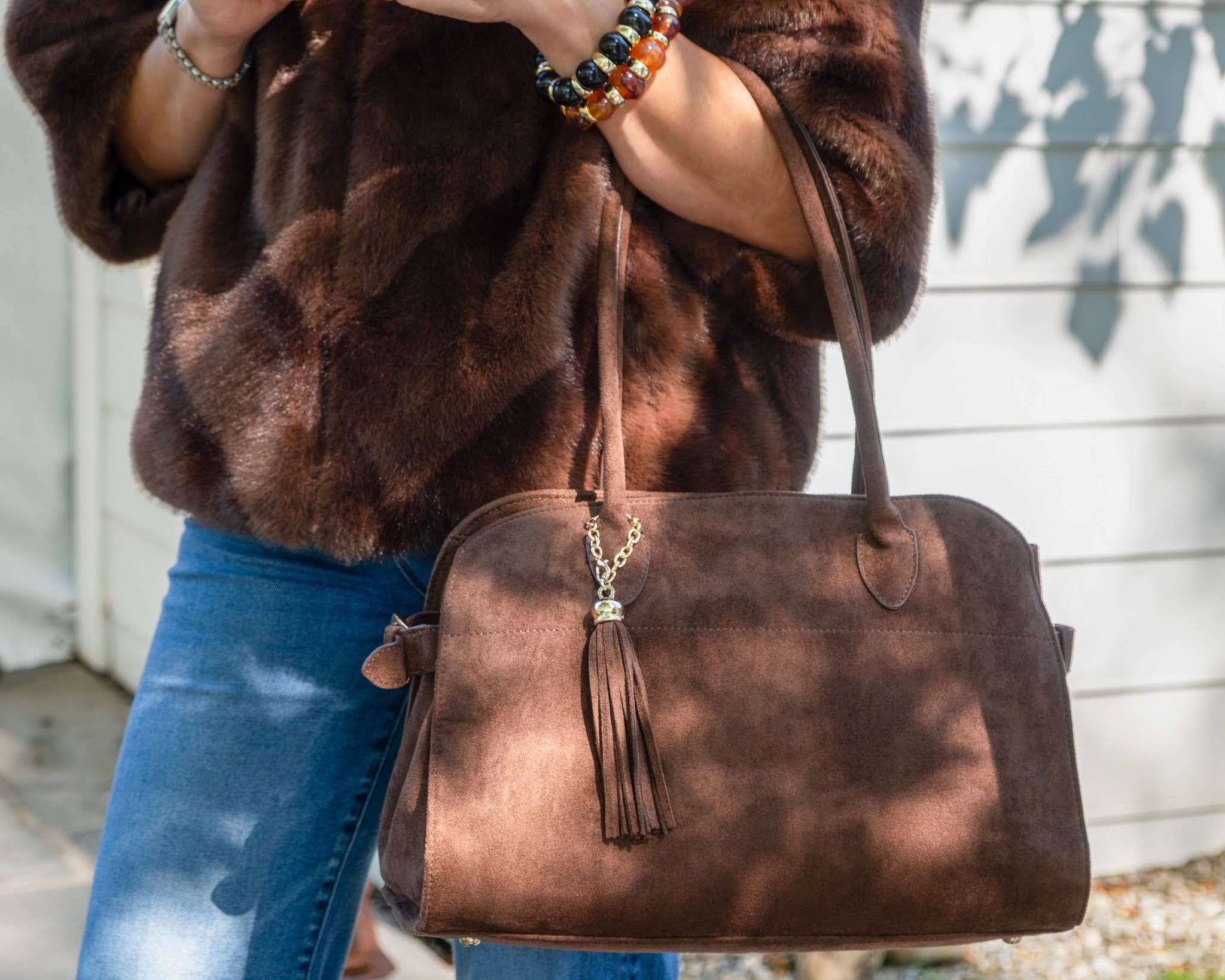 Lisi Lerch - Wholesale Top Handle Bag - Women's - Megan Faux Suede Medicine Bag - WS3