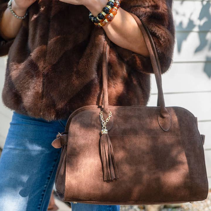 Lisi Lerch - Wholesale Top Handle Bag - Women's - Megan Faux Suede Medicine Bag - WS3