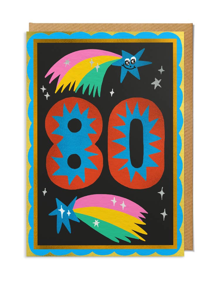 Significant Birthday Card — "80" Cold Foil for wholesale by SANDERS DE ROEPER