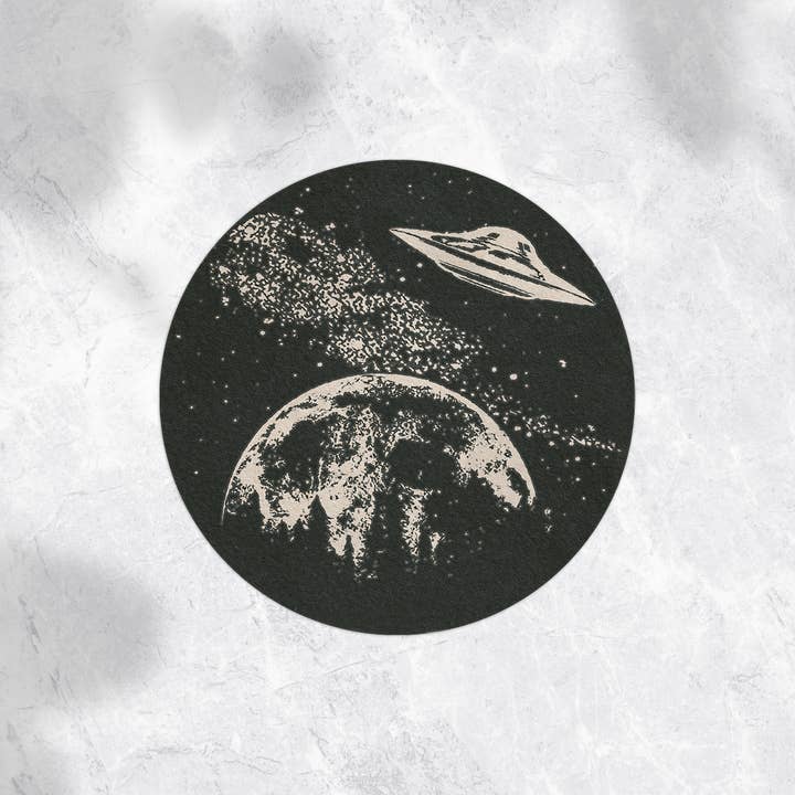 Under the Milkyway Alien Sticker for wholesale by Cluster Funk Studio