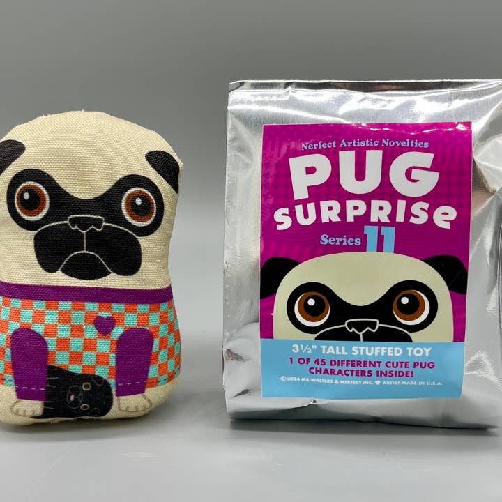 Nerfect Pug Surprise / Series 11 (Blind-Bagged Stuffed Toy) for wholesale by Nerfect Artistic Novelties