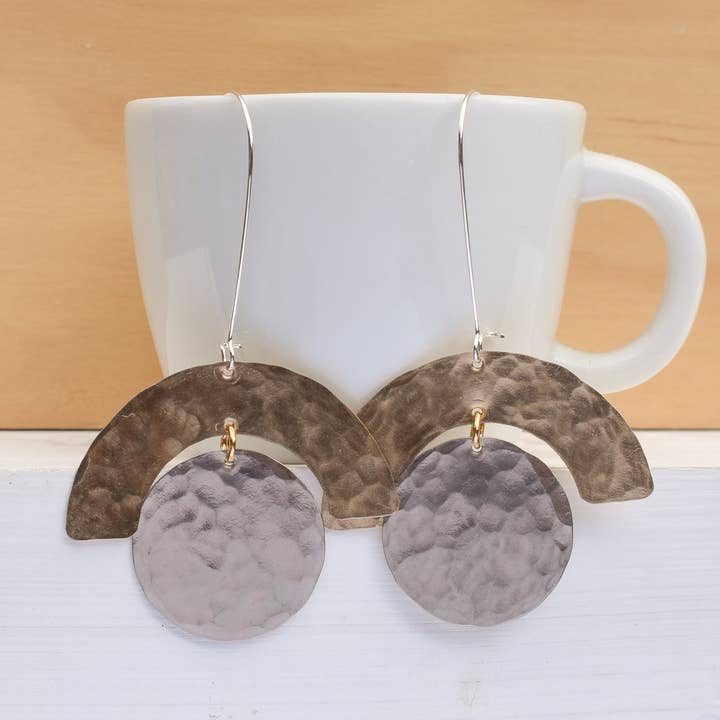 Rainbow + Sun Earrings for wholesale by Cascadia Jewlery