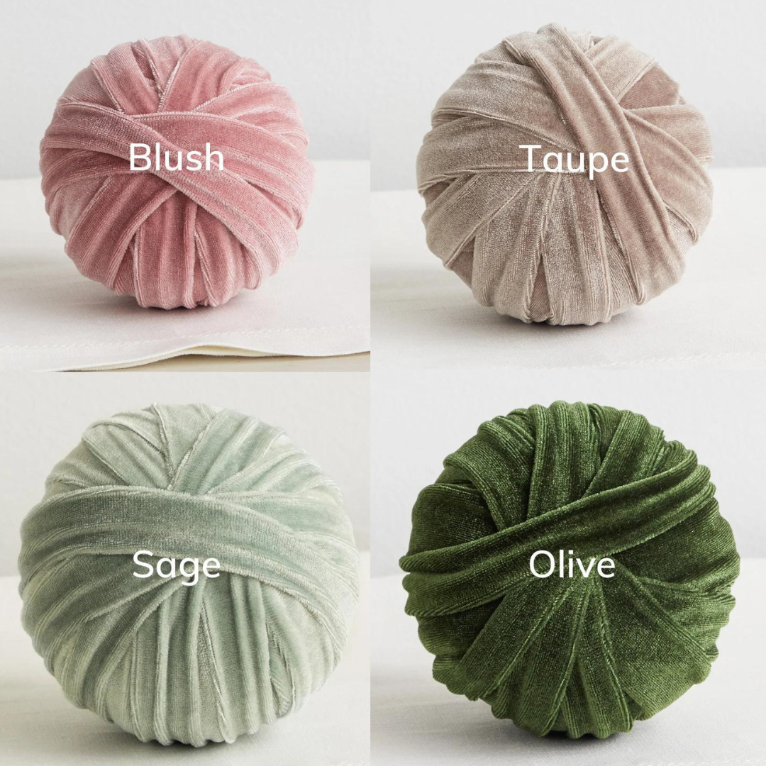 Your Heart's Content - Wholesale Decorative Tabletop Object - Velvet Spheres Spring Table Decor Fall Centerpiece Gift for11